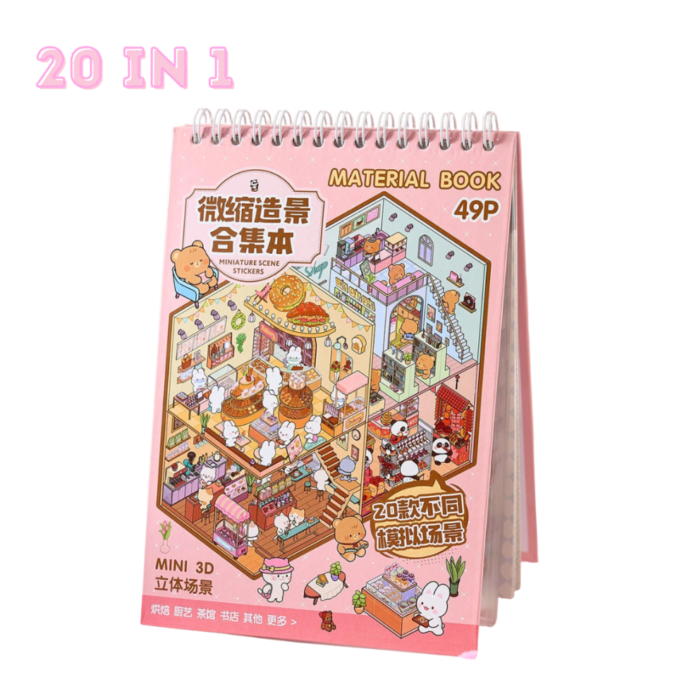 Pastel Pink Sticker Booklet (20 in 1)