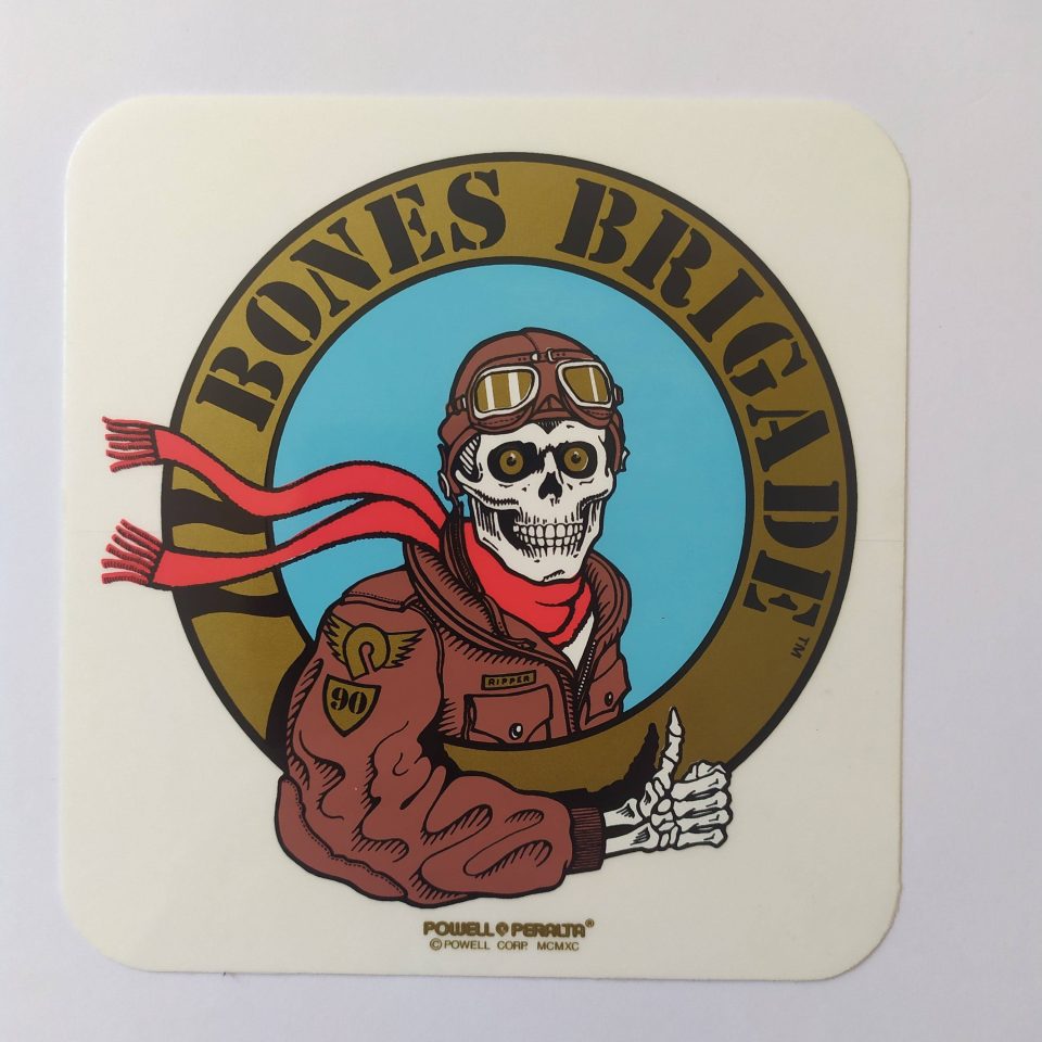 Powell Peralta. Bones Brigade Ripper Pilot stickerdoll Sticker. 11 cm