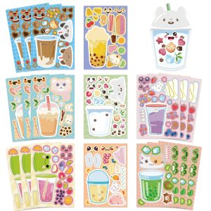 Bubble Tea Sticker Dress Up Set (8 pcs)