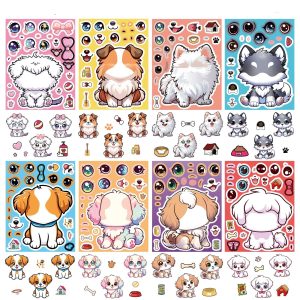 Dog Sticker Dress Up Set (8 pcs)