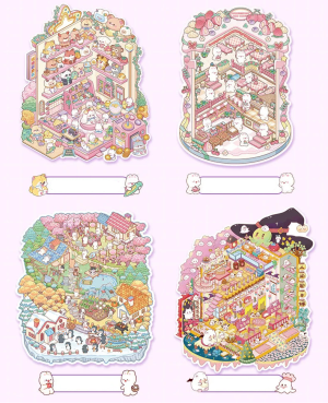 Pink Holo Large Sticker Booklet (6 in 1)