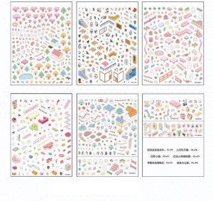 Pink Holo Large Sticker Booklet (6 in 1)