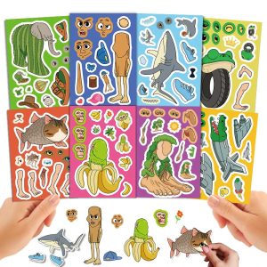 Brainrot Meme Sticker Dress Up Set (8 pcs)