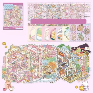 Pink Holo Large Sticker Booklet (6 in 1)