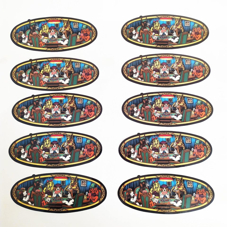Almost stickerdoll Mullen Dog Poker Sticker Pack Bundle