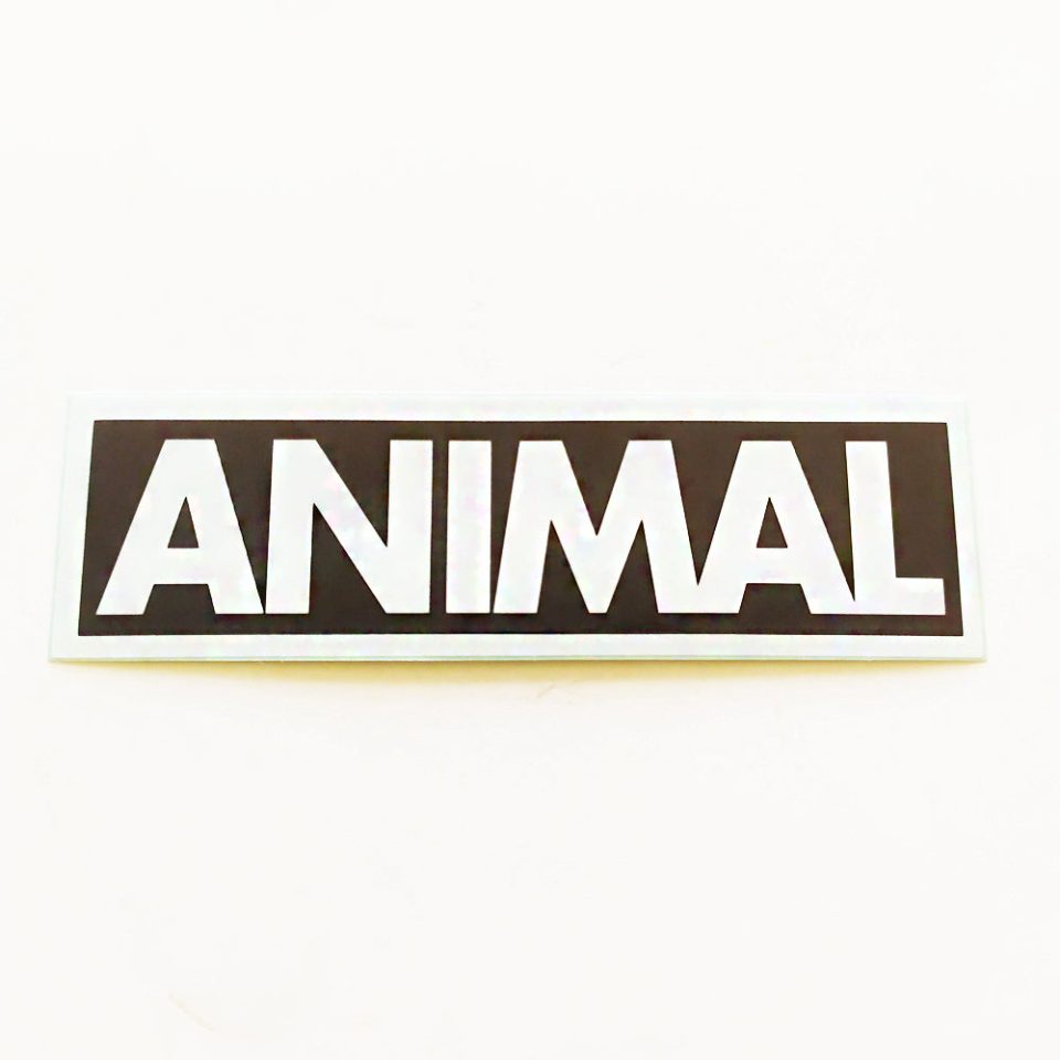 Animal Bikes BMX Sticker / Decal - 10.5 cm across approx - Black