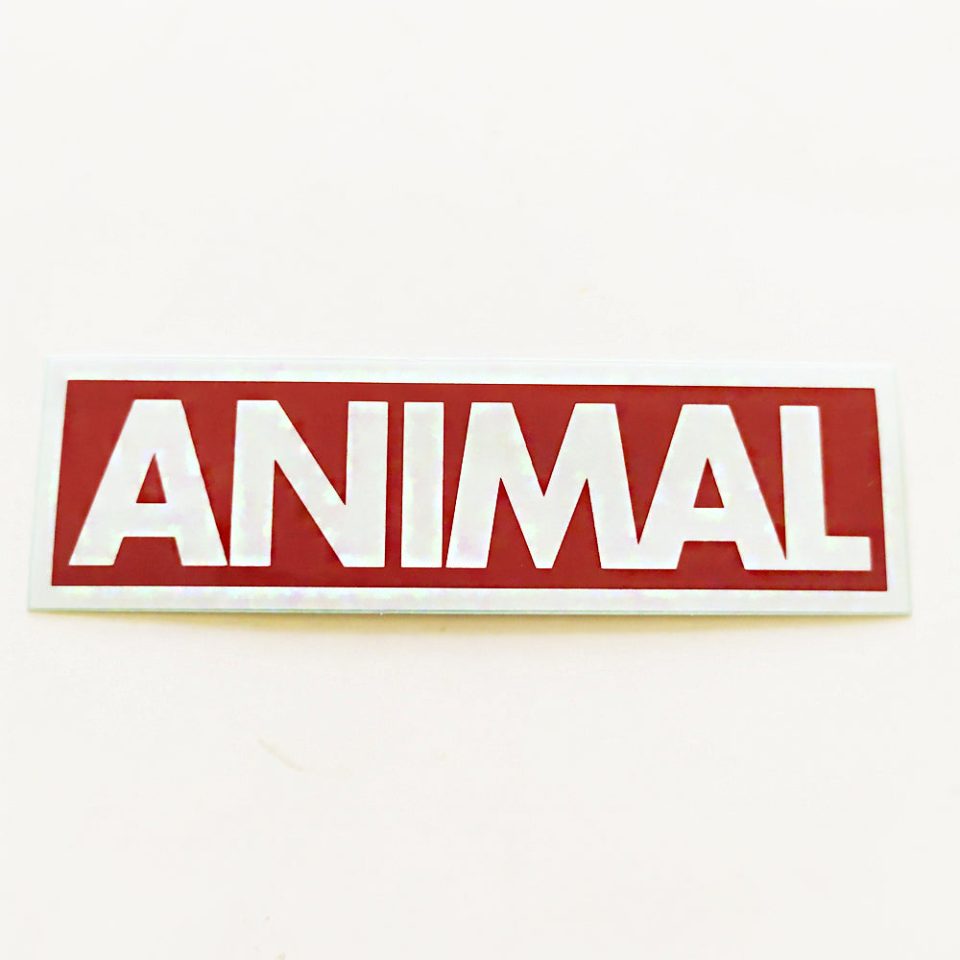 Animal Bikes BMX Sticker / Decal - 10.5 cm across approx - Maroon