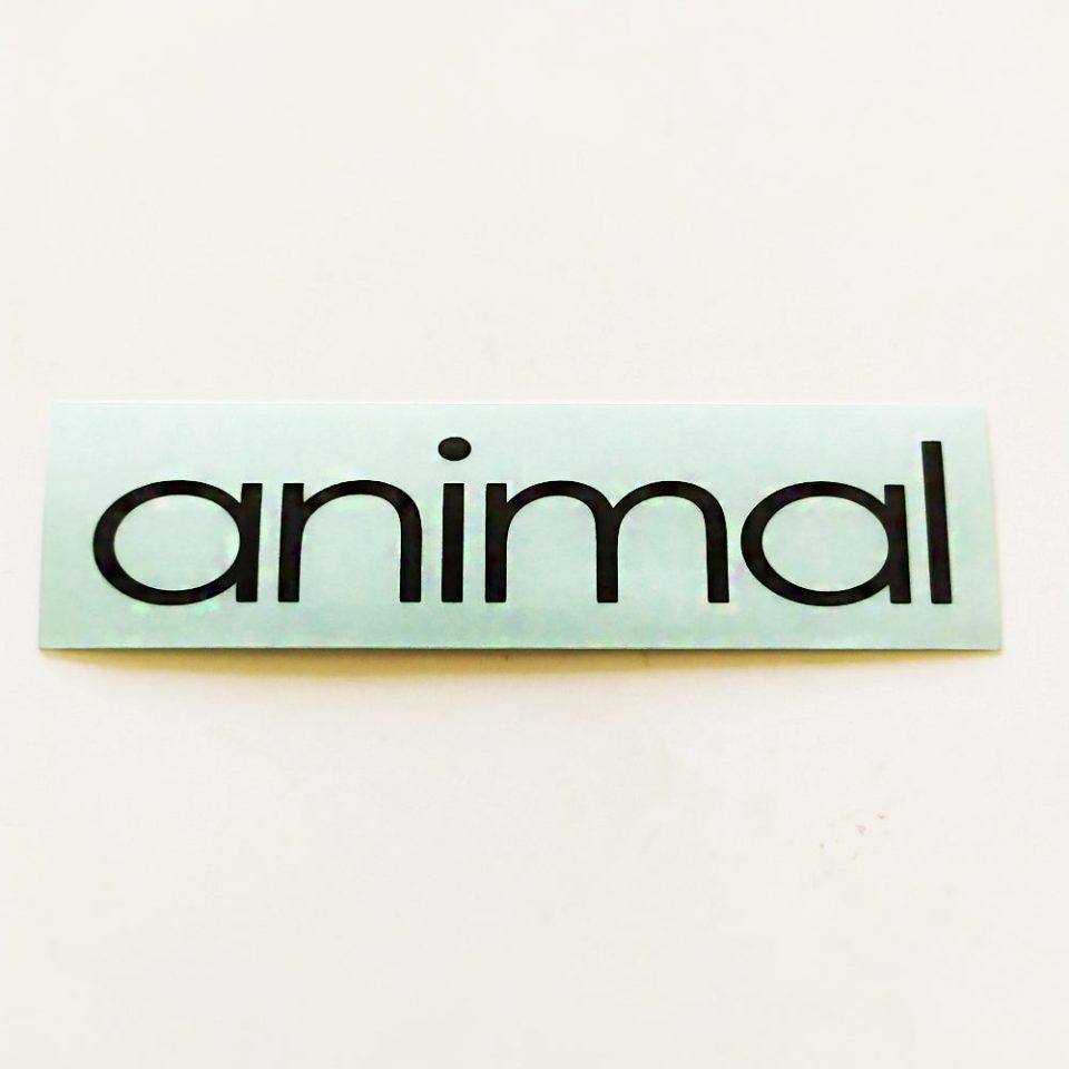 Animal Bikes BMX Sticker / Decal - 10 cm across approx - Black / Clear