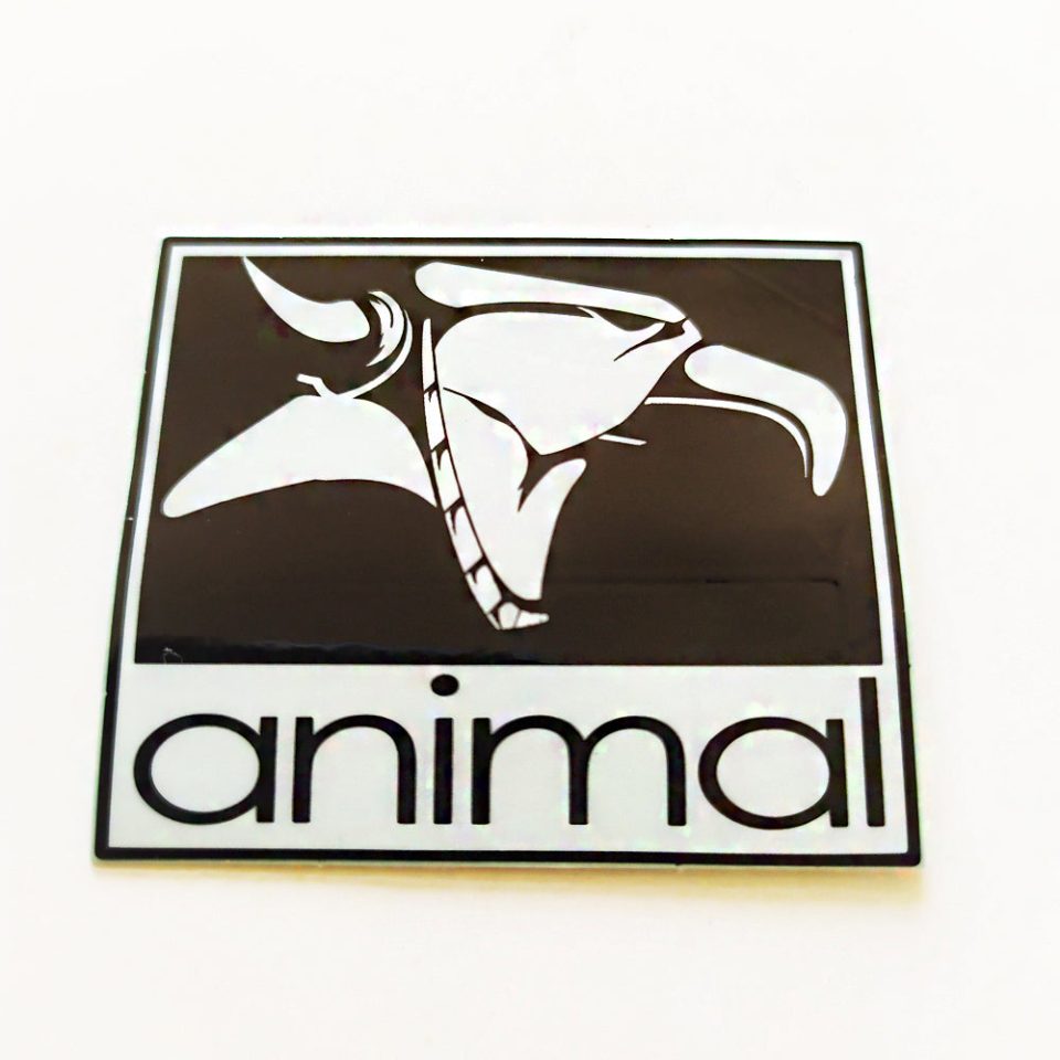 Animal Bikes BMX Sticker / Decal - 4.5 cm across approx - Black