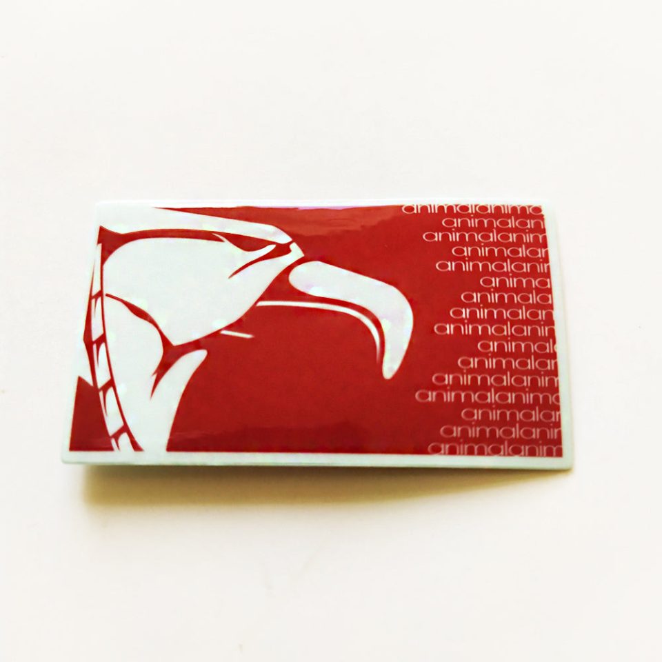 Animal Bikes BMX Sticker / Decal - 4.5 cm across approx - Maroon