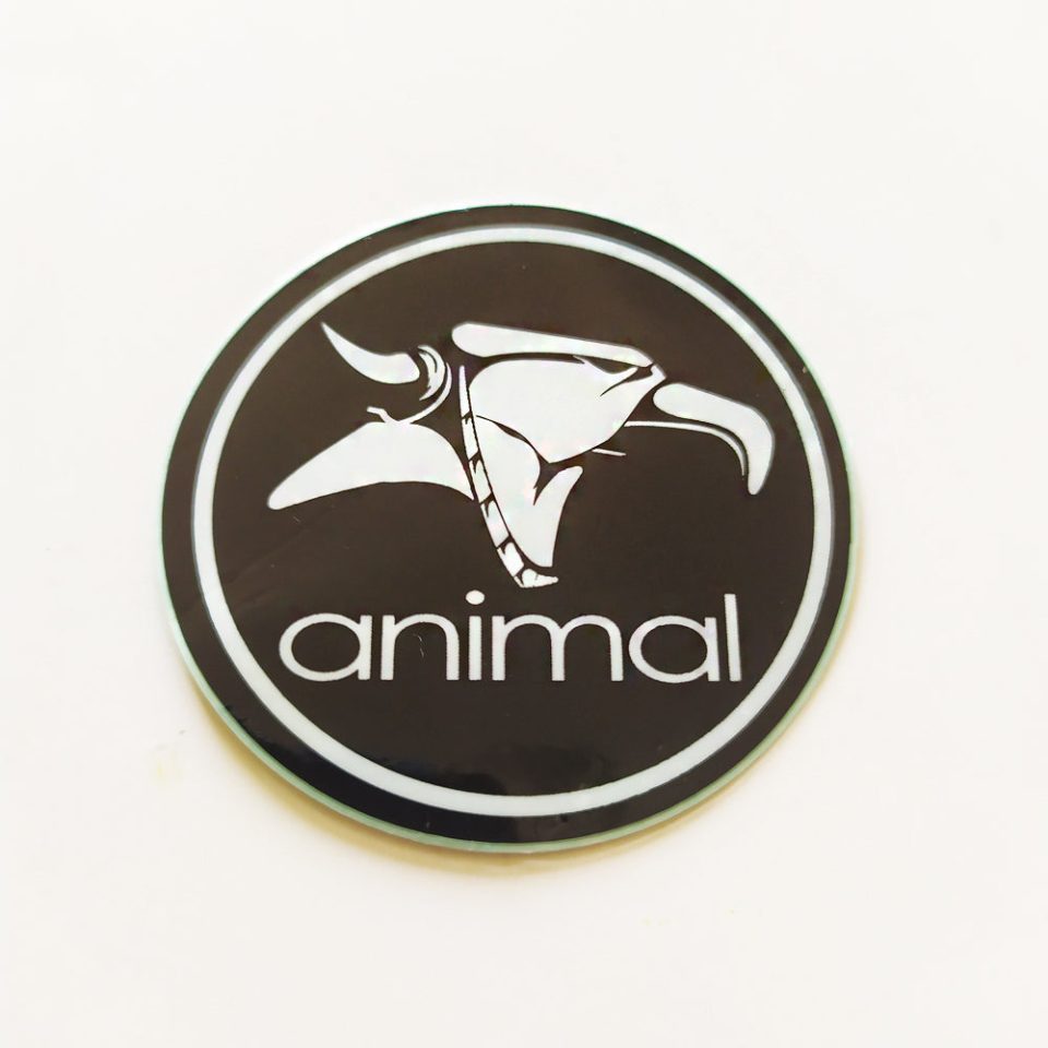 Animal Bikes BMX Sticker / Decal - 5 cm across approx - Black