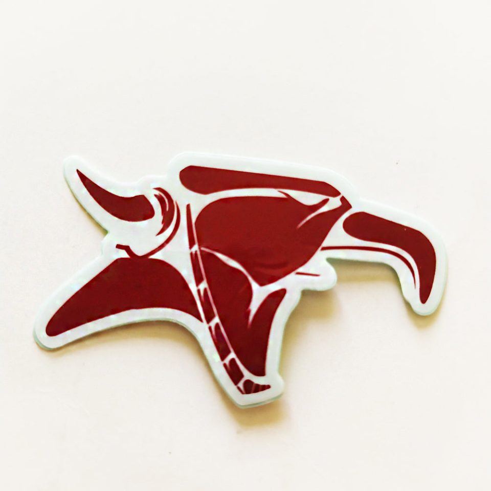 Animal Bikes BMX Sticker / Decal - 5 cm across approx - Maroon
