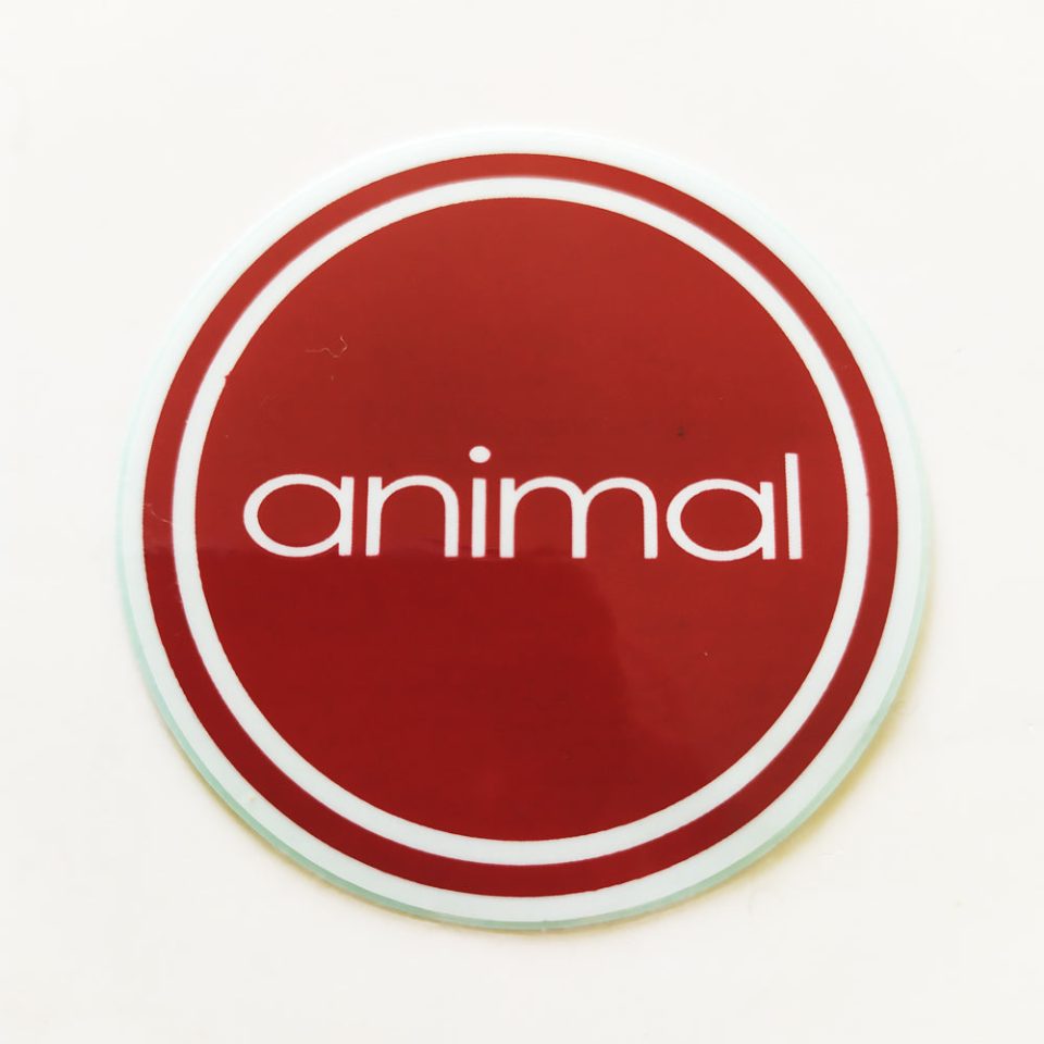 Animal Bikes BMX Sticker / Decal - 5 cm across approx - Maroon