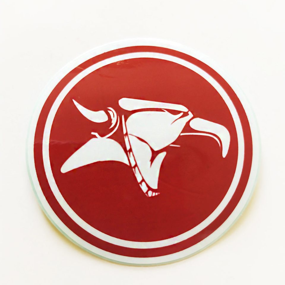 Animal Bikes BMX Sticker / Decal - 5 cm across approx - Maroon