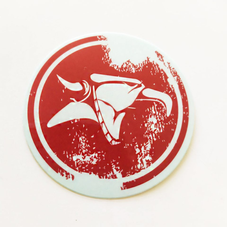 Animal Bikes BMX Sticker / Decal - 5 cm across approx - Maroon
