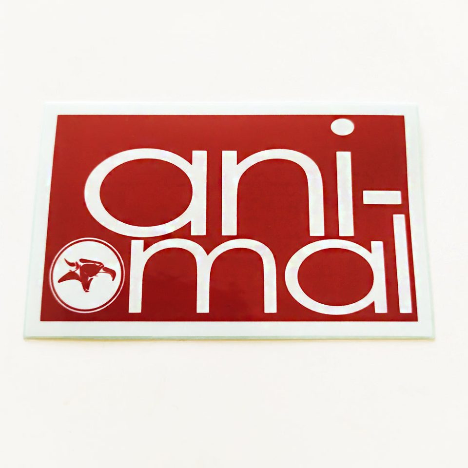 Animal Bikes BMX Sticker / Decal - 7.5 cm across approx - Maroon