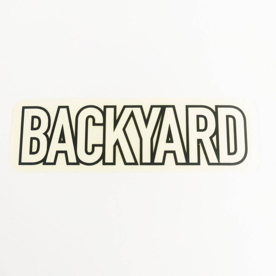 Backyard Jam BMX Sticker / Decal - black outline logo