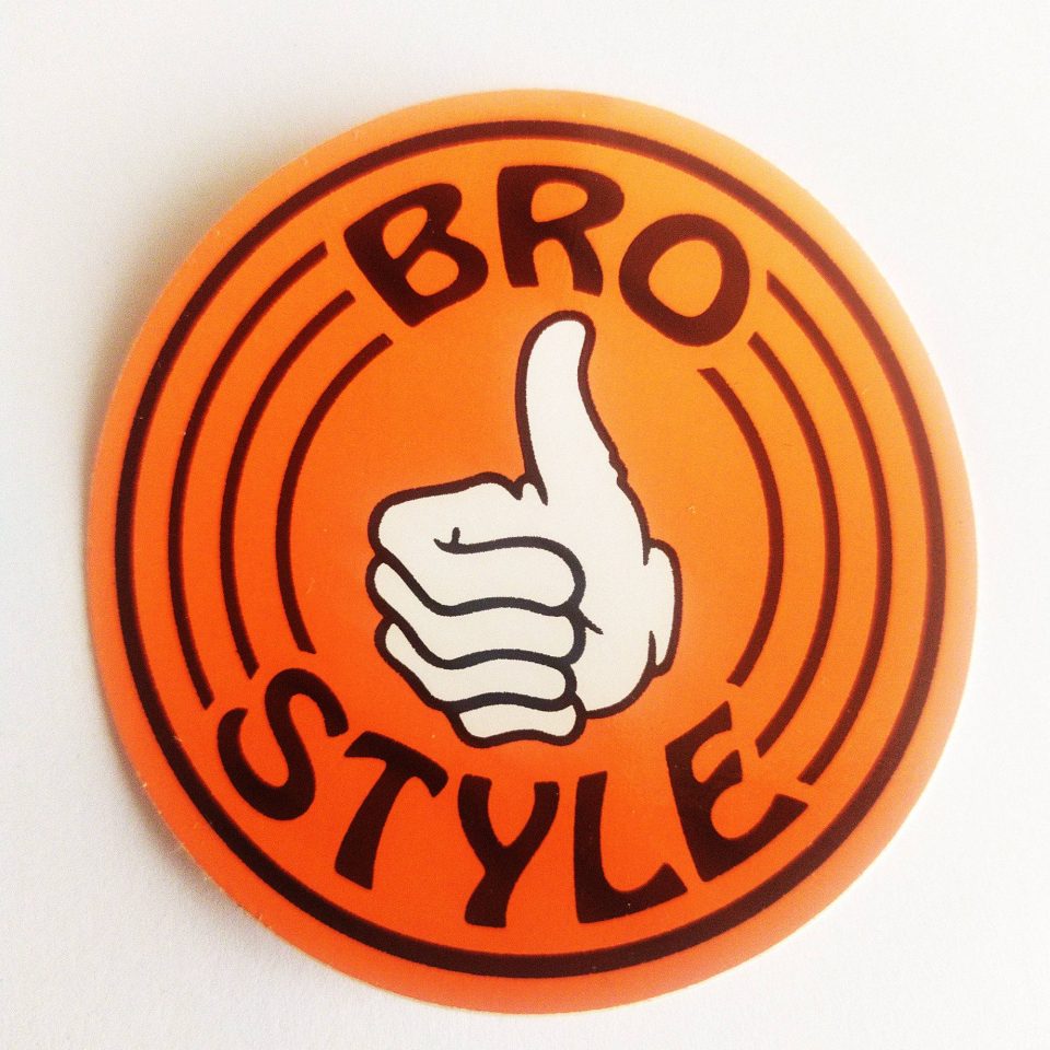 Bro Style Skate Sticker - Orange