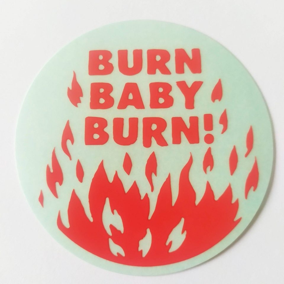 Cult Bikes BMX Sticker - Burn Baby Burn