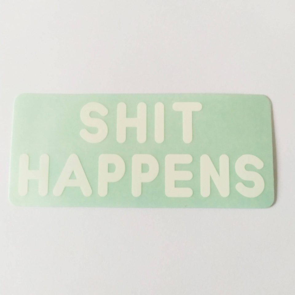 Cult Bikes BMX Sticker - Shit Happens White