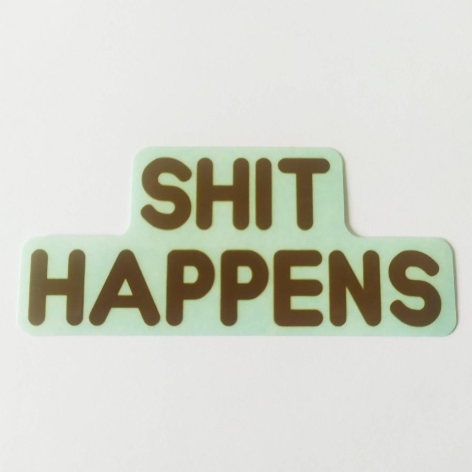 Cult Bikes BMX Sticker - Shit Happens Brown