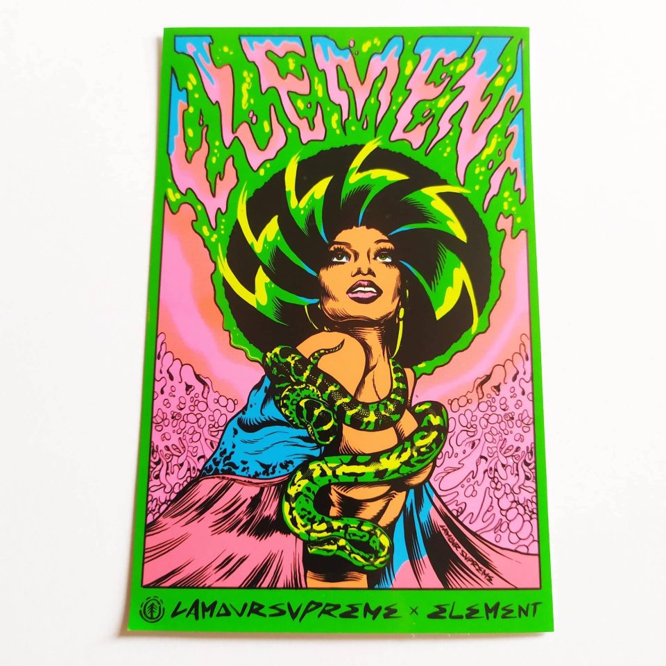 Element x Lamour  Skate Sticker