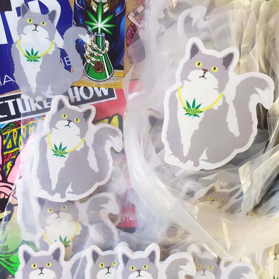 Enjoi stickerdoll Stickers - 10 x Weed Cat Stickers Pack Bundle SEALED