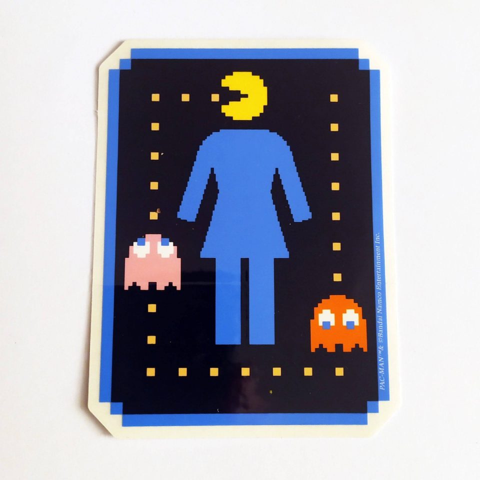 Girl stickerdoll x Pac-Man stickerdoll Sticker Pac-Girl Game