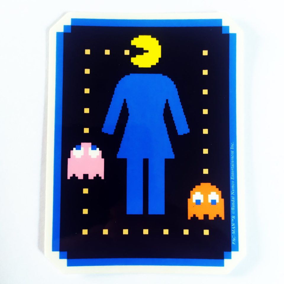 Girl stickerdoll X Pac-Man Skate Sticker
