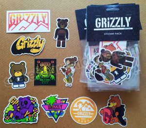 Grizzly Griptape Skate Sticker Pack – 10 stickers