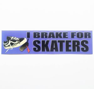 Jenkem Skate Magazine: KEEP HONKING! I BRAKE FOR SKATERS Bumper Sticker