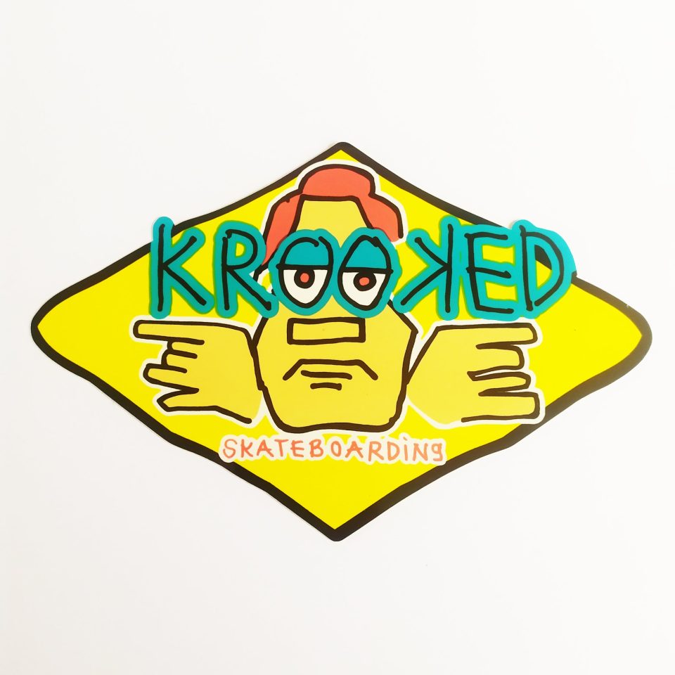 Krooked stickerdoll Sticker - Arketype Yellow