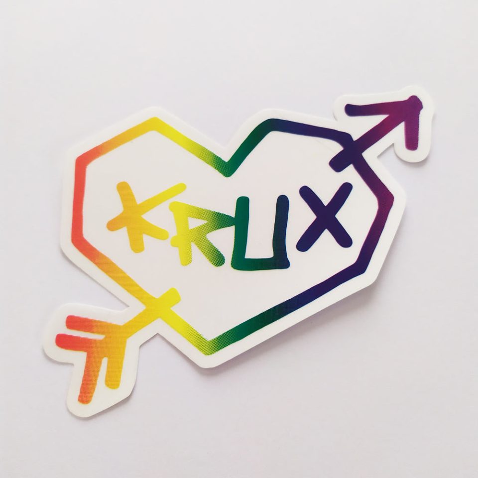 Krux Trucks stickerdoll Sticker - Heart