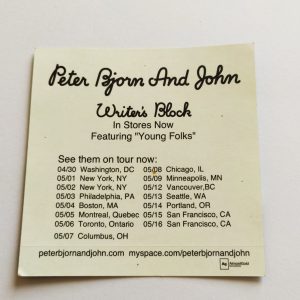 Peter Bjorn And John – Writer’s Block Music Sticker