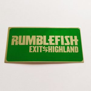 Rumblefish – Exit Highland Music Sticker