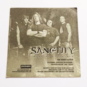Sanctity – Road To Bloodshed Music Sticker