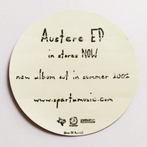 Sparta – Austere Music Sticker