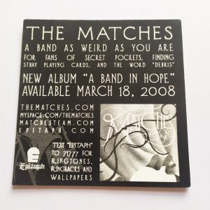 The Matches – A Band In Hope Music Sticker