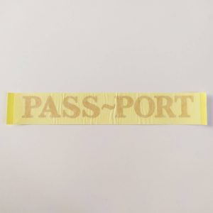 Pass~Port Sticker – Gold – RUB ON STYLE DECAL