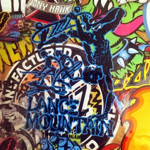 Powell Peralta. Lance Mountain Future Primitive stickerdoll Sticker in Blue. 11.5cm x 9cm approx