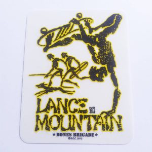 Powell Peralta. Lance Mountain Future Primitive stickerdoll Sticker in Yellow. 11.5cm x 9cm approx