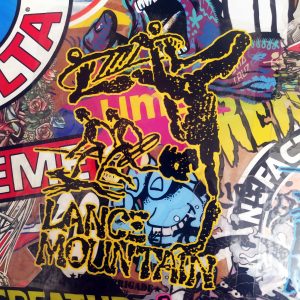 Powell Peralta. Lance Mountain Future Primitive stickerdoll Sticker in Yellow. 11.5cm x 9cm approx