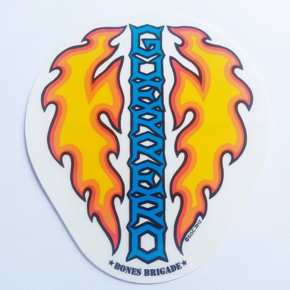 Powell Peralta. Tommy Guerrero Flames stickerdoll Sticker. 13cm x 11.5cm approx