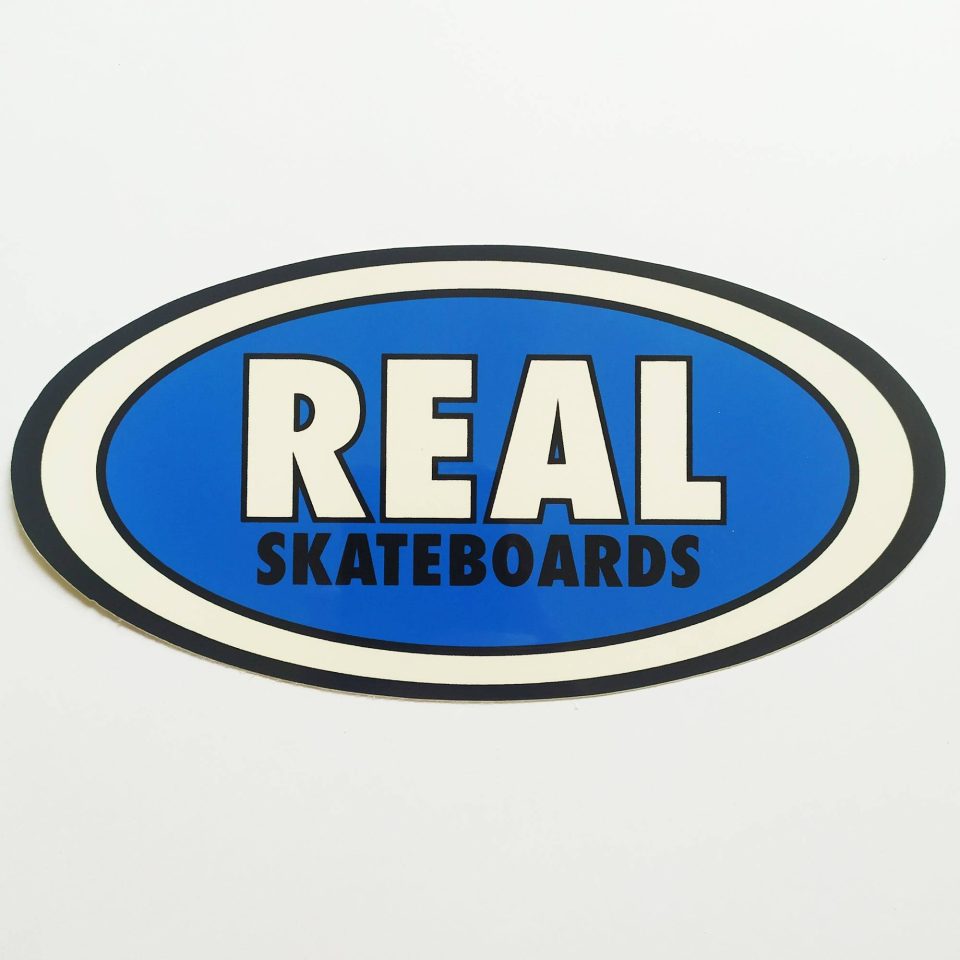 Real stickerdoll Oval Sticker - Blue Medium