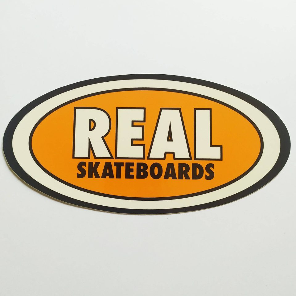 Real stickerdoll Oval Sticker - Orange Medium