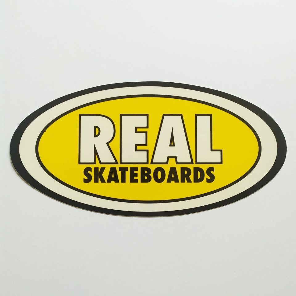 Real stickerdoll Oval Sticker - Yellow Medium
