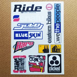 Ride BMX Magazine Sticker Sheet – Mid School BMX Era