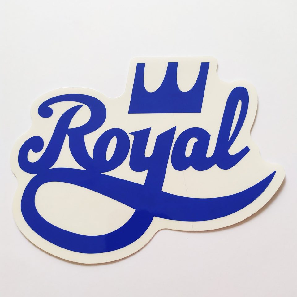 Royal Trucks stickerdoll Sticker. Blue. 17cm