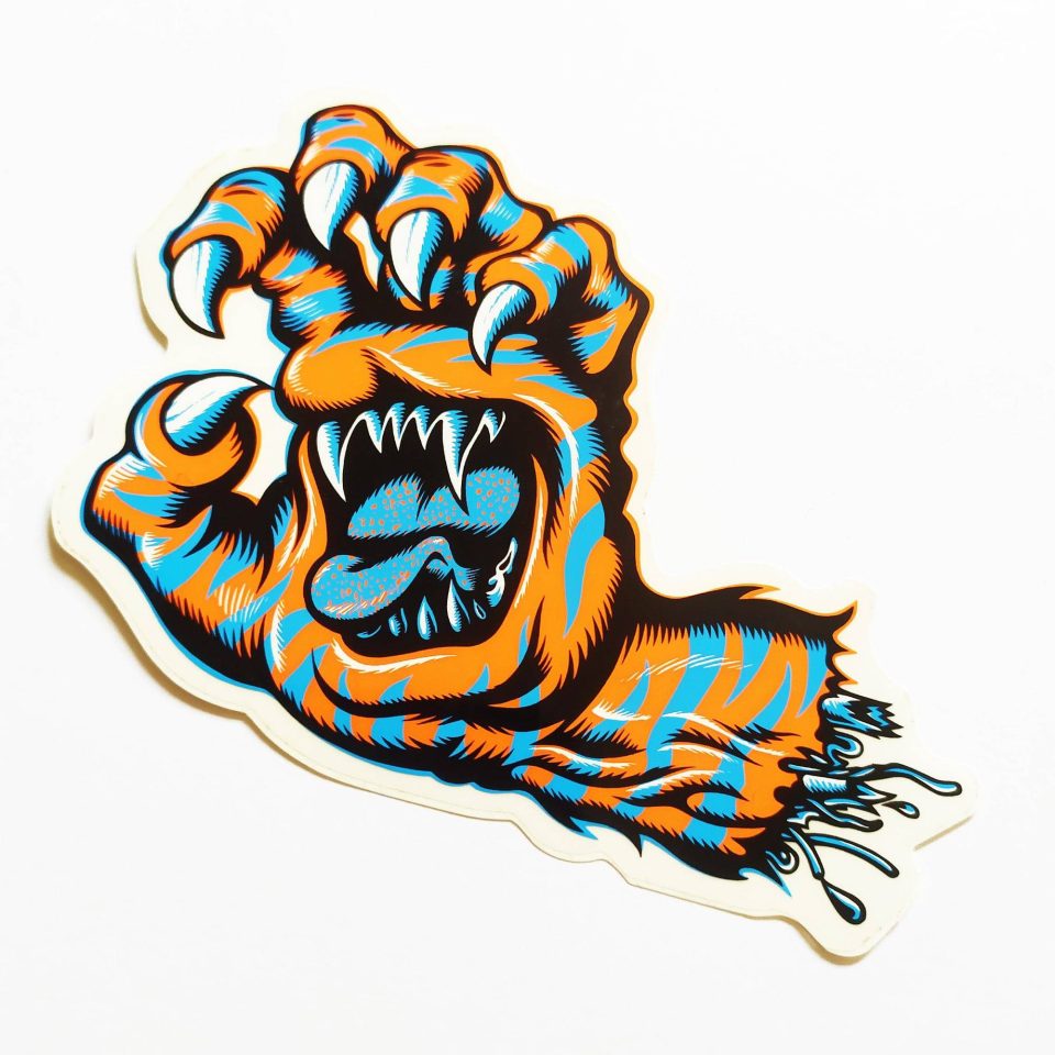 Santa Cruz - Tiger Hand Sticker