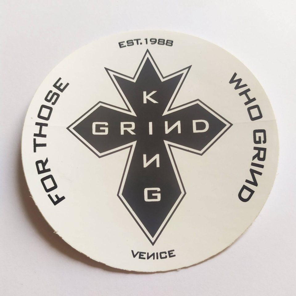 Grind King stickerdoll Sticker - GK Cross White